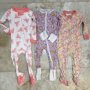 Girls pajama lot butts bees little sleepies honest - Size 12M